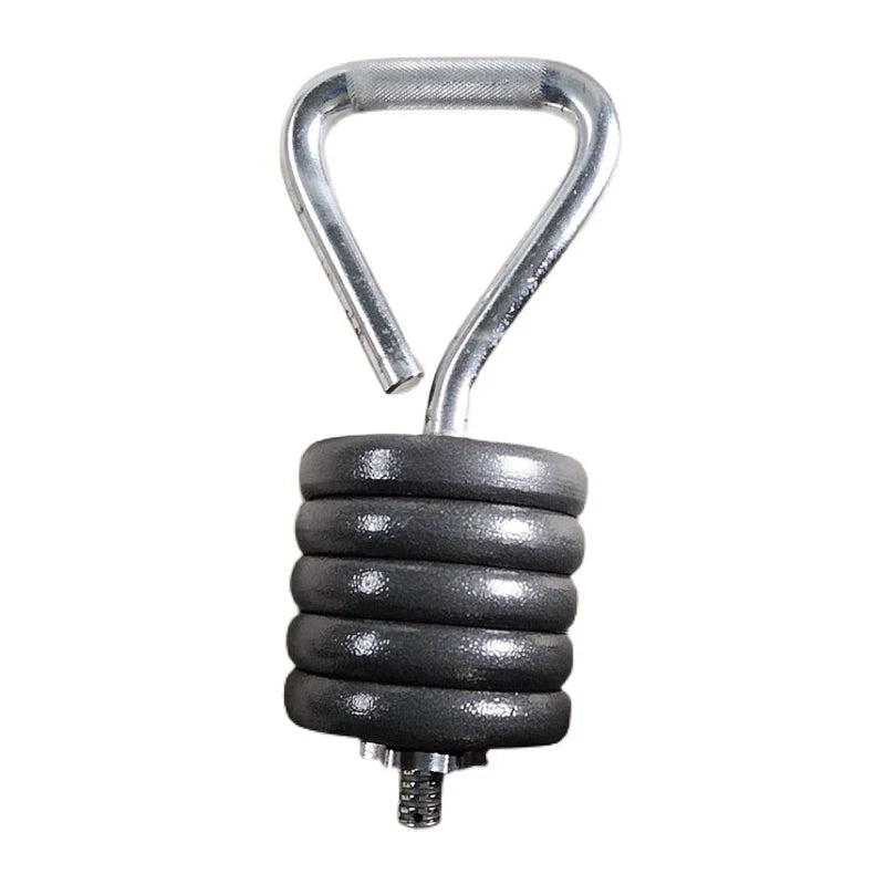 Adjustable Fitness Kettlebell Handle Metal Barbell Weight Plate Grips Home Gym Weightlifting Workout Strength Training Equipment