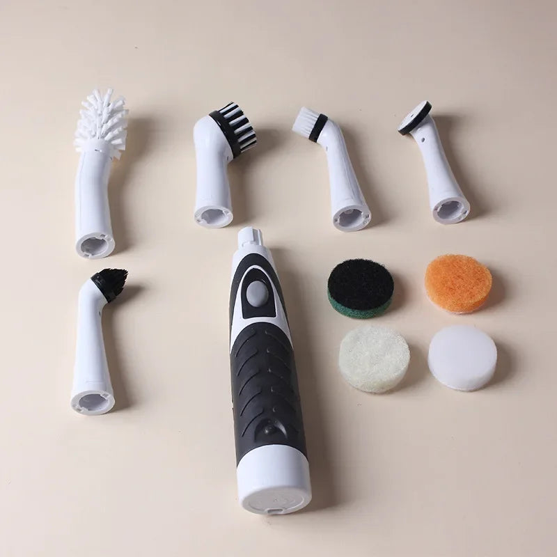 Electric Cleaning Brush 1PC Cordless Kitchen Bathroom Tea Set Electric Shoe Brush Replacement Brush Head Battery Shoe Brush