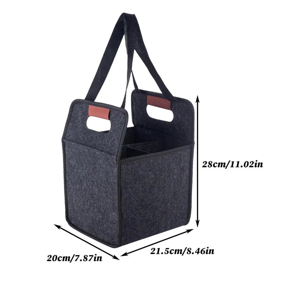 Reusable Drink Cup Carrier, Foldable Tote Bag With Handles for Daily Commute Car Picnic Cruise Party Grocery Outdoor Travel