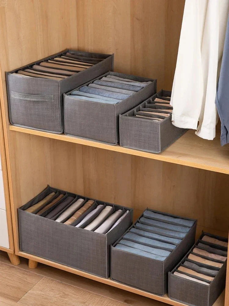Household Pants Storage Artifact Jeans Storage Box, Underwear Storage Box, Pants Rack, Divided Storage Box, Storage Box