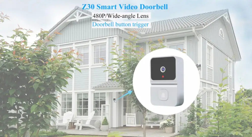 Wireless Doorbell WiFi Outdoor HD Camera Security Door Bell Night Vision Video Intercom Voice Change