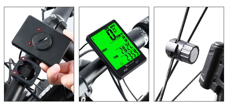 WEST BIKING Bike Compuer Stopwatch IPX6 Waterproof 2.8In Cycling Speedometer Wireless Multifuction 2 Backlight Modes Odometer