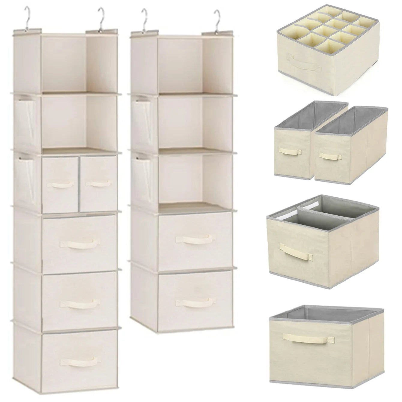 Fabric storage box Household wardrobe storage box Household drawer wardrobe storage