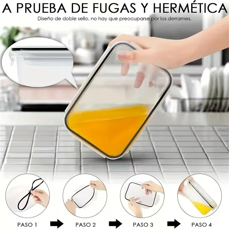 12/16/24pcs Reusable Food Storage Container with Lid, Sealed Plastic Box, Suitable for Kitchen Storage/Picnic/Camping and Office