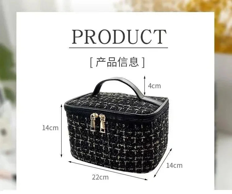 2026 New Women's Bag Knitted Style Makeup Bag Portable Makeup Bag Fashionable Large Storage Bag BX101