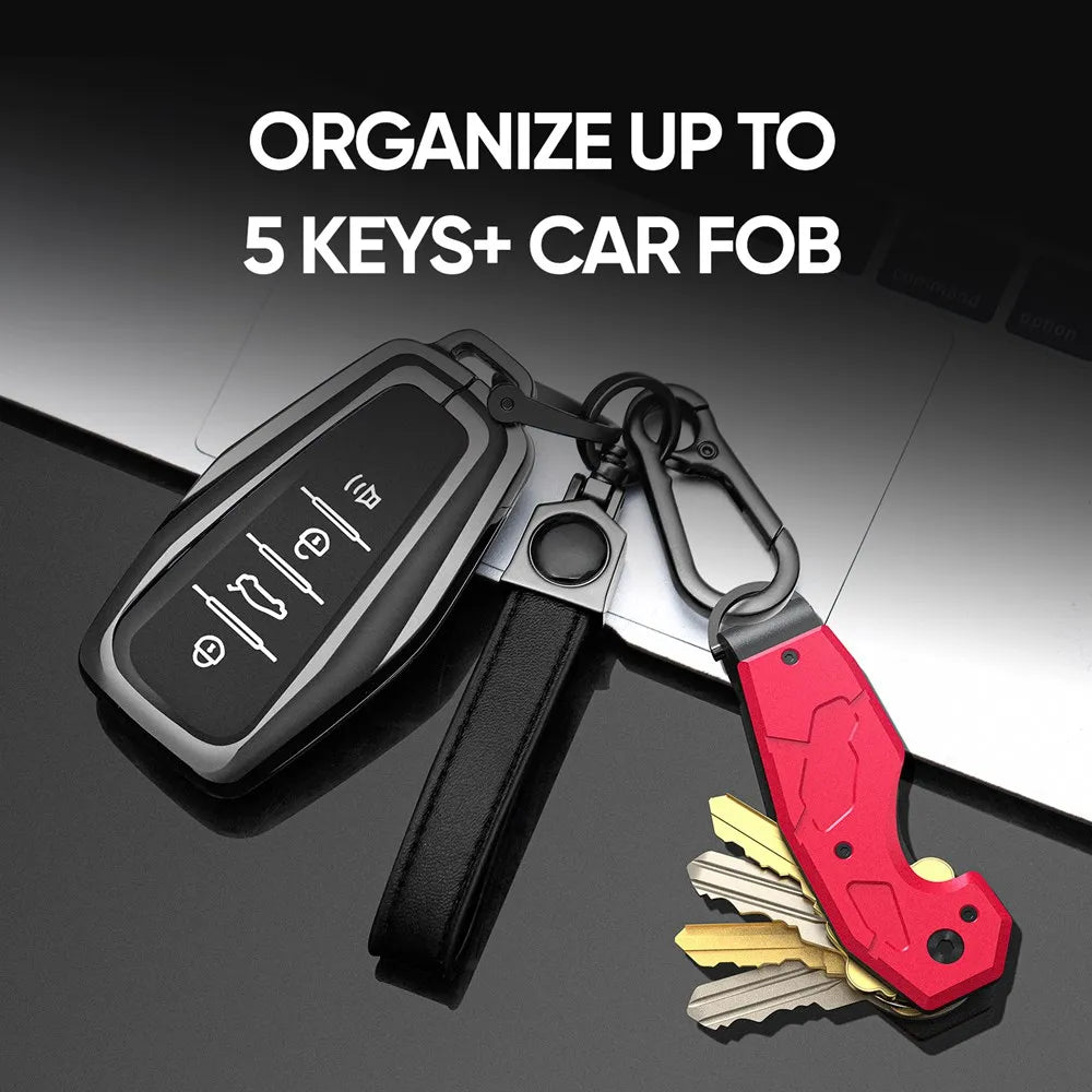 Compact Key Organizer Keychain – Holds 1-6 Keys, Minimalist Key Holder for Men and Women