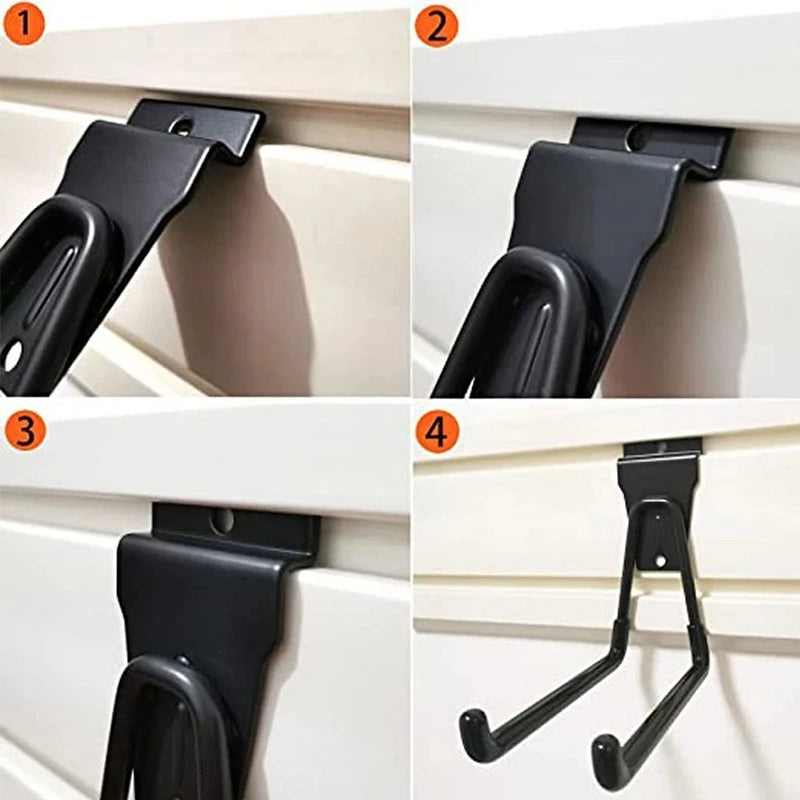 Heavy Duty Metal  Garage Storage Hooks  Wall Mount Non-Slip Coating For Storage For  Bikes  Power Tools Garden  Equipment
