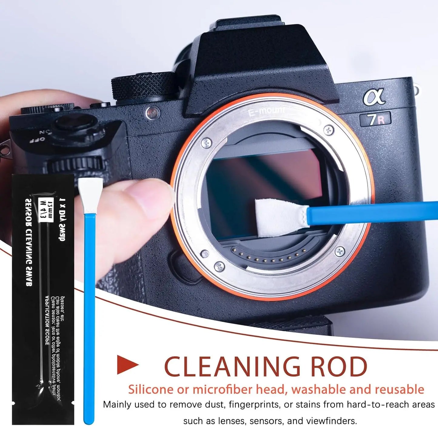 Camera Cleaning Kit, Professional Lens & Sensor Cleaner for DSLR Mirrorless, with Lens Pen, Air Blower, Brush, Cleaning Solution