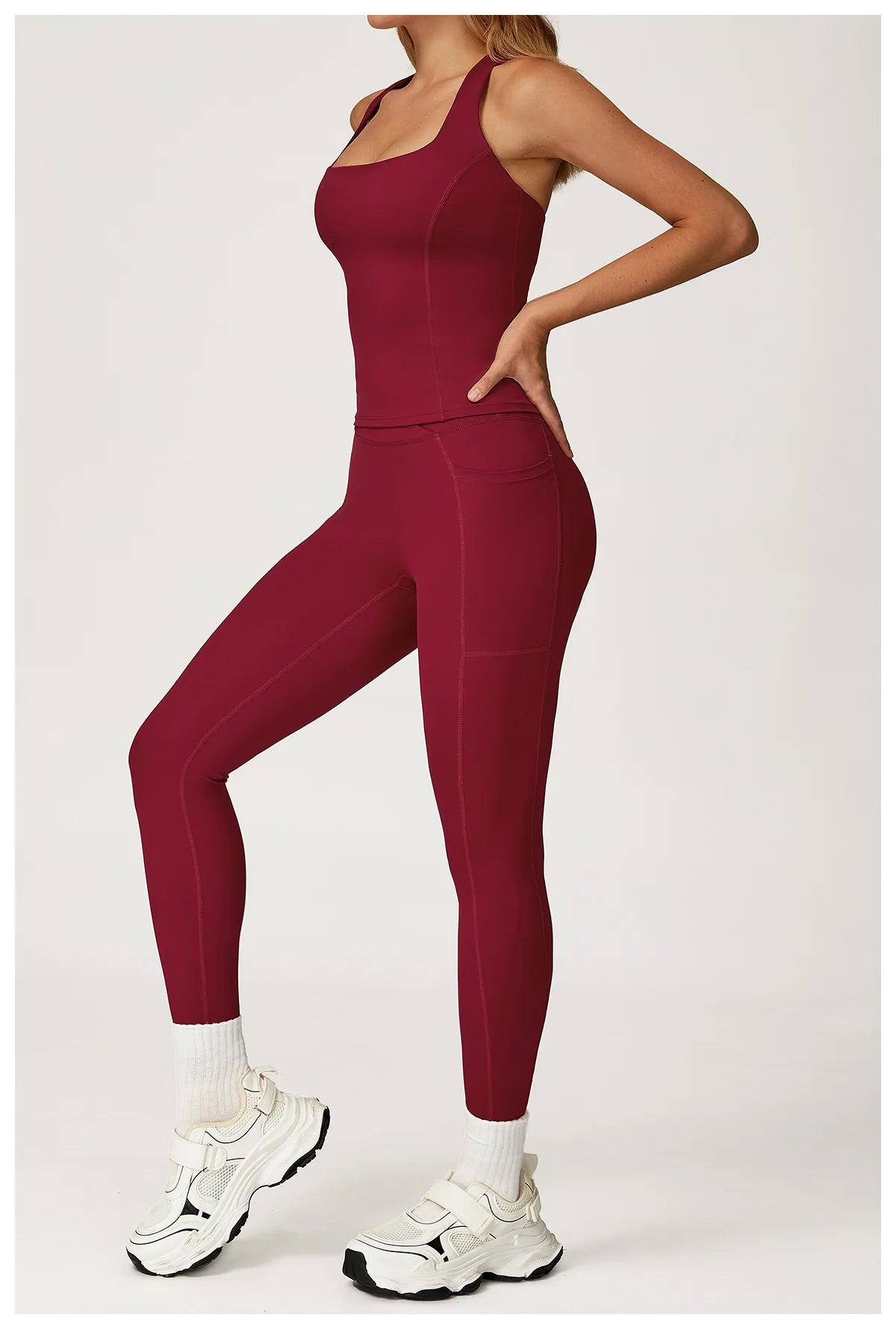 Yoga Set 2 Pieces Workout Outfits Women Clothes Fitness Sportswear Gym Tracksuit High Waist Leggings Sports Bra Athletic Wear