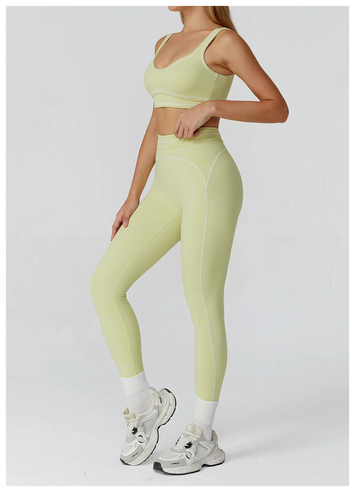 Yoga Set 2 Pieces Women Tracksuit Workout Outfits Fitness Sportswear Gym Clothes High Waist Leggings Sports Bra
