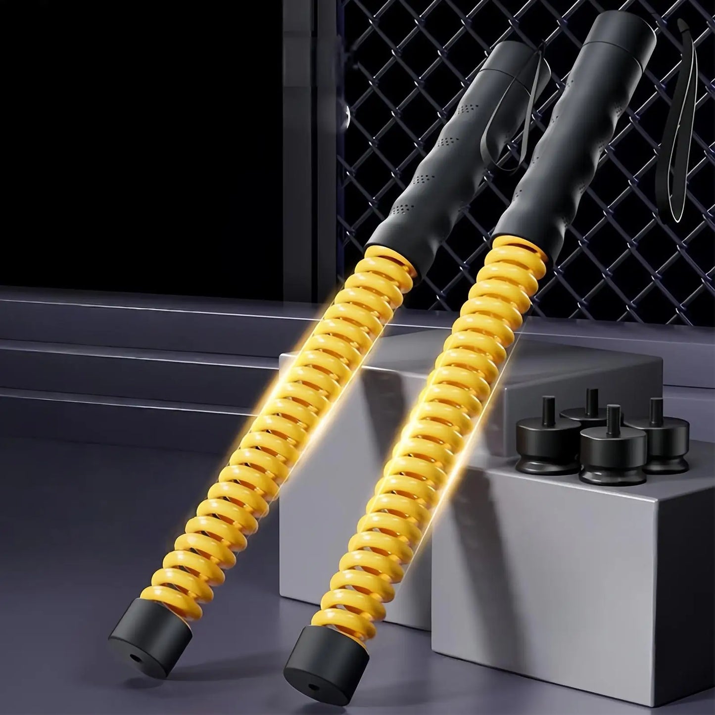 Weighted Exercise Ropes Weighted Workout Trainer Equipment 2-Pieces Adjustable Training Ropes For Athletes Boxers Bodybuilders