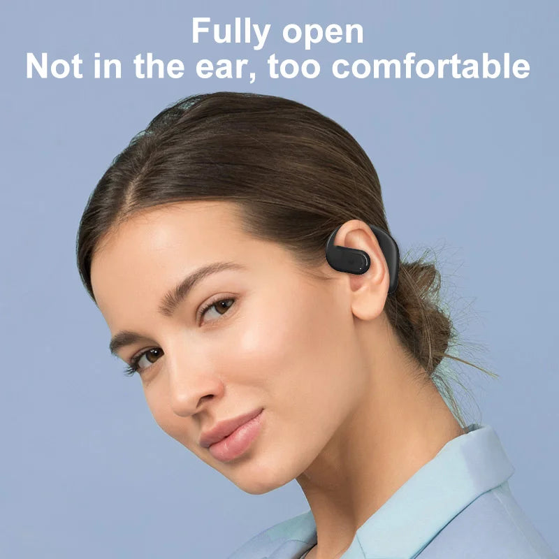 Bluetooth  Business Earphone Wireless Single Headphone with HD Mic Ear Hook HiFi Stereo Music Earbud for Xiaomi Samsung Phone