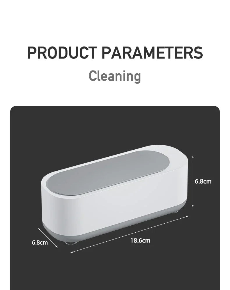 Ultrasonic Cleaning Machine Vibration Cleanser Wash Cleaner Jewelry Glasses Cleaner Watch Cleaning Makeup Brush Cleaning Tool