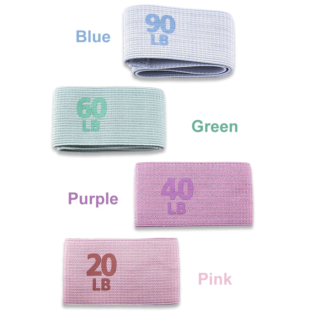 15-90LB Fabric Elastic Bands Fitness Resistance Bands Yoga Pilates Hip Circle Expander Bands Training Loops Workout Equipment