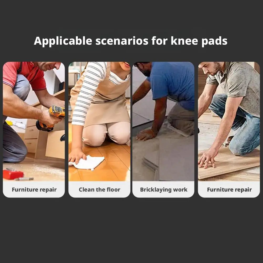 1pair Knee Protection Pad Labor Insurance Garden Knee Pads Thickened Wear-Resistant Knee Protectors with Adjustable Straps