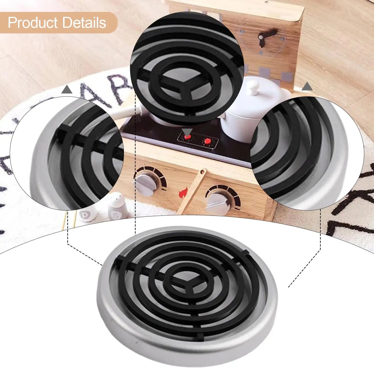 Kitchen Stovetop Toy Playset Educational Versatile Gift Role Playing Mini Play Pretend Play Kitchen Toy for Girls Boys Gifts