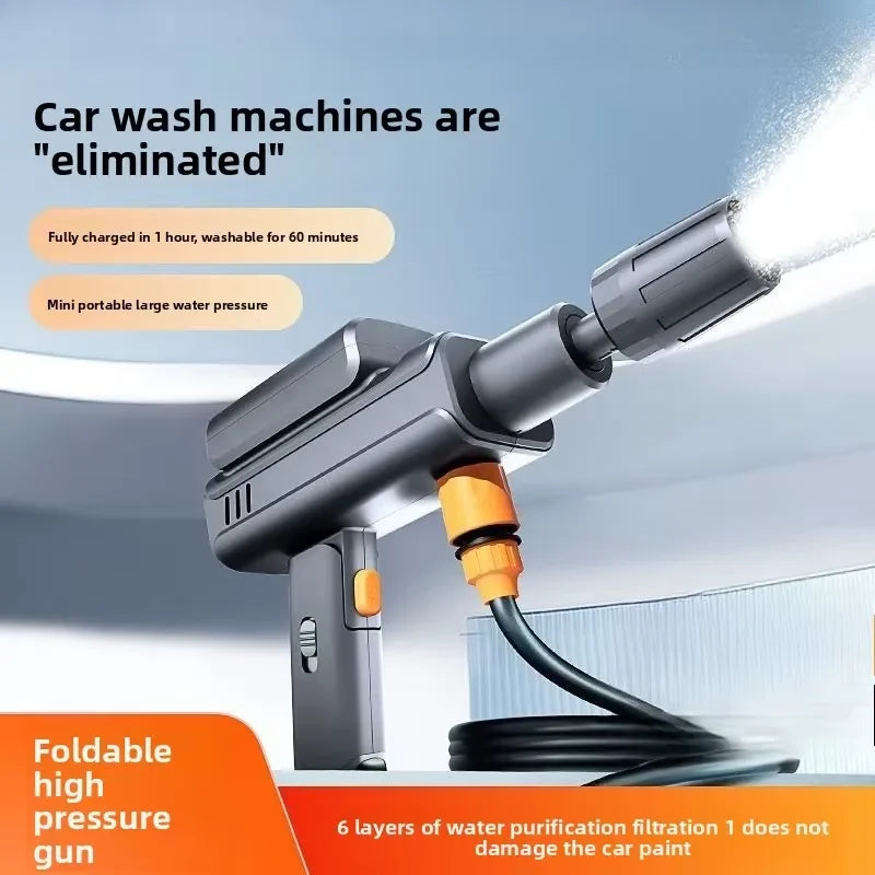 Car Washing Machine Water Gun High Pressure Household Folding Mini Wireless Electric New Supercharging Artifact Rechargeab