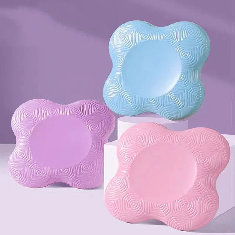 2pc Pilates Knee Pad Wrist Hand Protective Pad Non-slip Yoga Mat Solid Color Soft TPE Foam Flat Support Pad