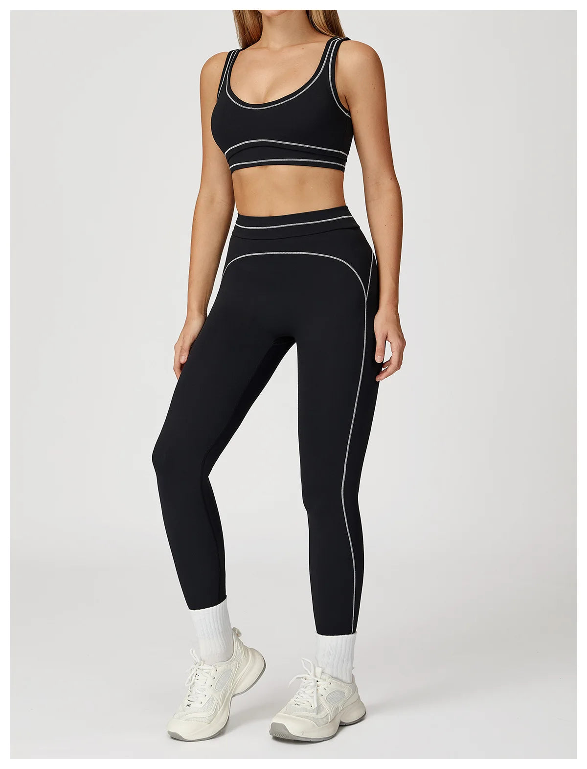 Yoga Set 2 Pieces Women Tracksuit Workout Outfits Fitness Sportswear Gym Clothes High Waist Leggings Sports Bra