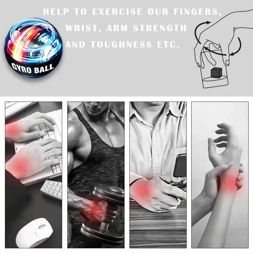 Powerball Forearm Exerciser Muscle Fitness Equipment Gyroscope Power Ball Gyro Wrist Booster Trainer Hand Exercise