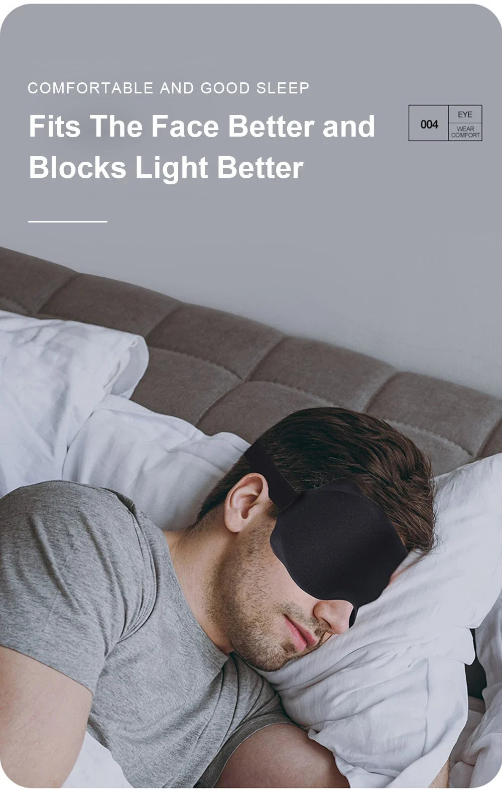 3D Sleeping Mask Block Out Light Soft Padded Sleep Mask