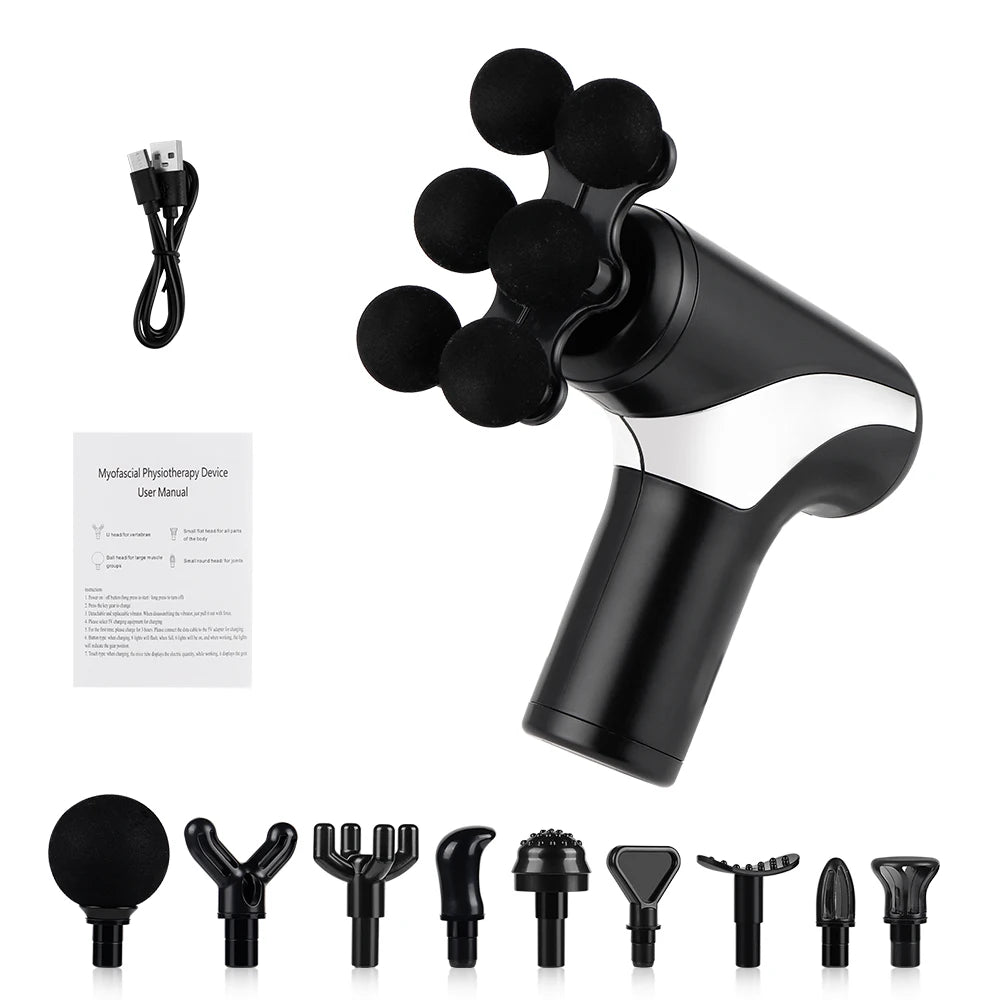 Portable Massage Gun 38 Gears Adjustment Intelligent Pressure Sensing Wireless Massager for Neck Back Leg Body Muscle Massager