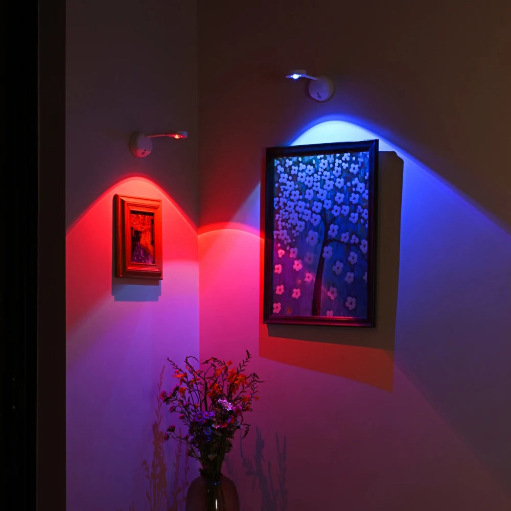 KFV Wireless Wall Light Rechargeable Poster Light Intelligent Human Sensing Dimmable Led RGB Spotlight Lighting Pictures Light