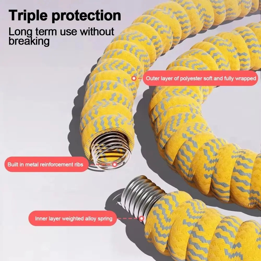 Portable Fat Burning Sports Hoop Foldable Soft Spring Spring Tube Yoga Circle Adjustable Durable Fitness Circle Aerobic Exercise