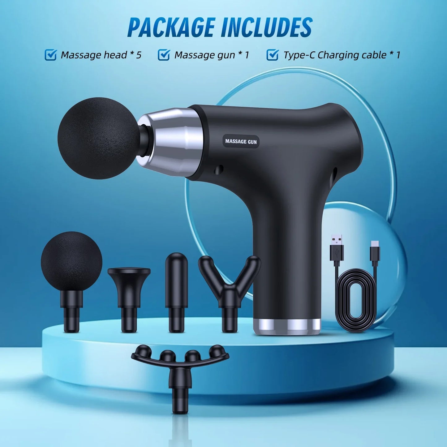 Touchscreen Version Fitness Equipment Handheld Mini 6 Gear Fascia Gun Electric Impact Home Relaxation Muscle Massager Fascia Gun