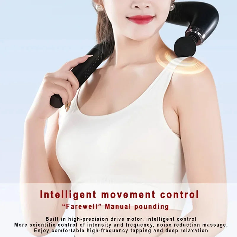 Smart Massage Gun Electric Massager Massage Hammer Rechargeable Home Handheld Hammer Back Artifact Body Massager
