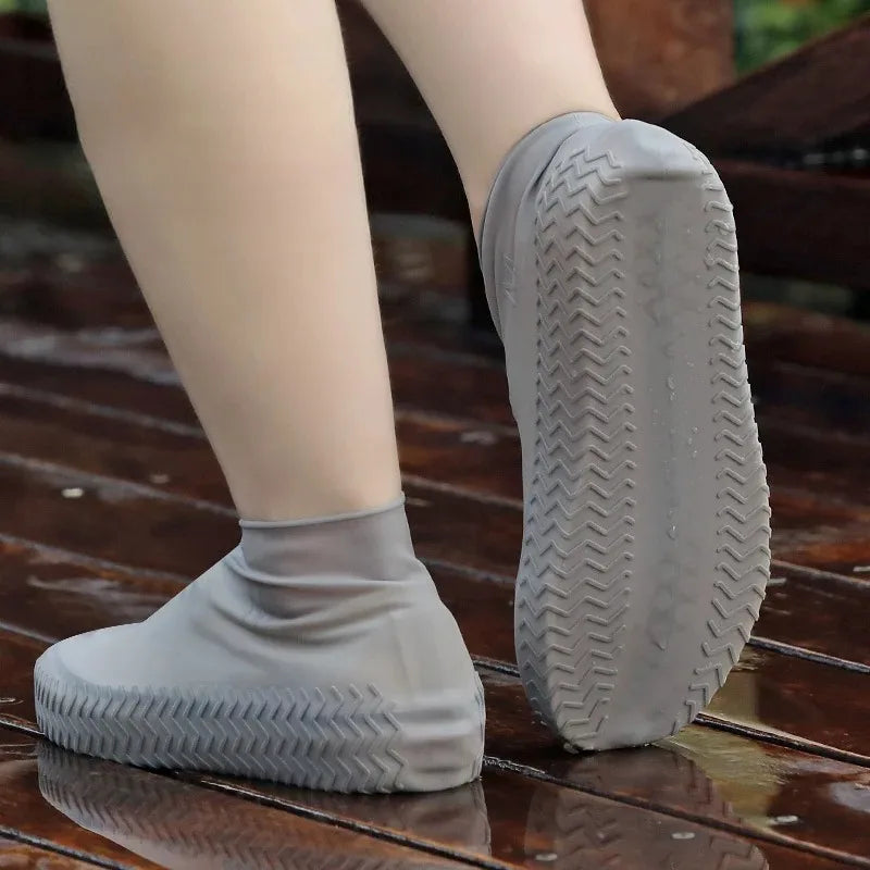 Reusable Waterproof Rain Shoes Covers Silicone Outdoor Rain Boot Overshoes Walking Shoes Accessories Reusable Shoe Cover