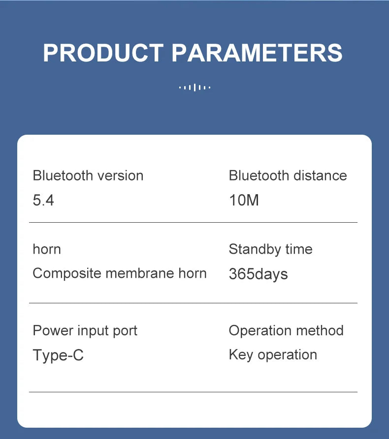 Bluetooth  Business Earphone Wireless Single Headphone with HD Mic Ear Hook HiFi Stereo Music Earbud for Xiaomi Samsung Phone