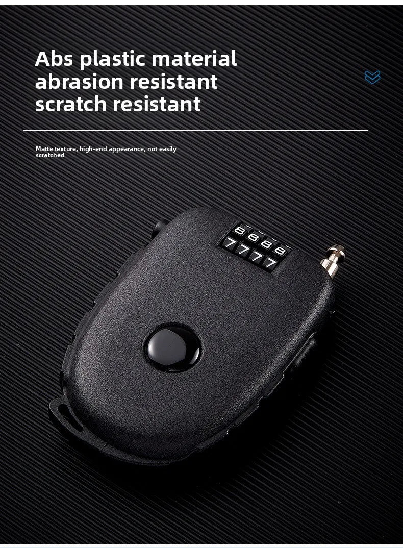 Portable Steel Wire Lock, Stretchable Steel Wire Helmet Lock, Baby Car Lock, Portable Treasure Ruyi Steel Wire Portable Lock