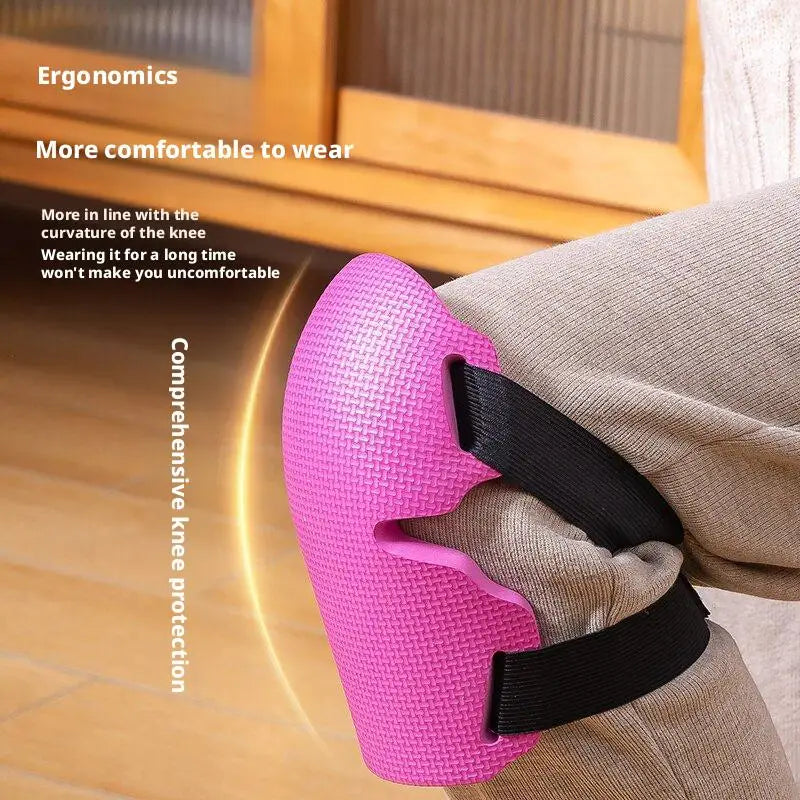1pair Knee Protection Pad Labor Insurance Garden Knee Pads Thickened Wear-Resistant Knee Protectors with Adjustable Straps
