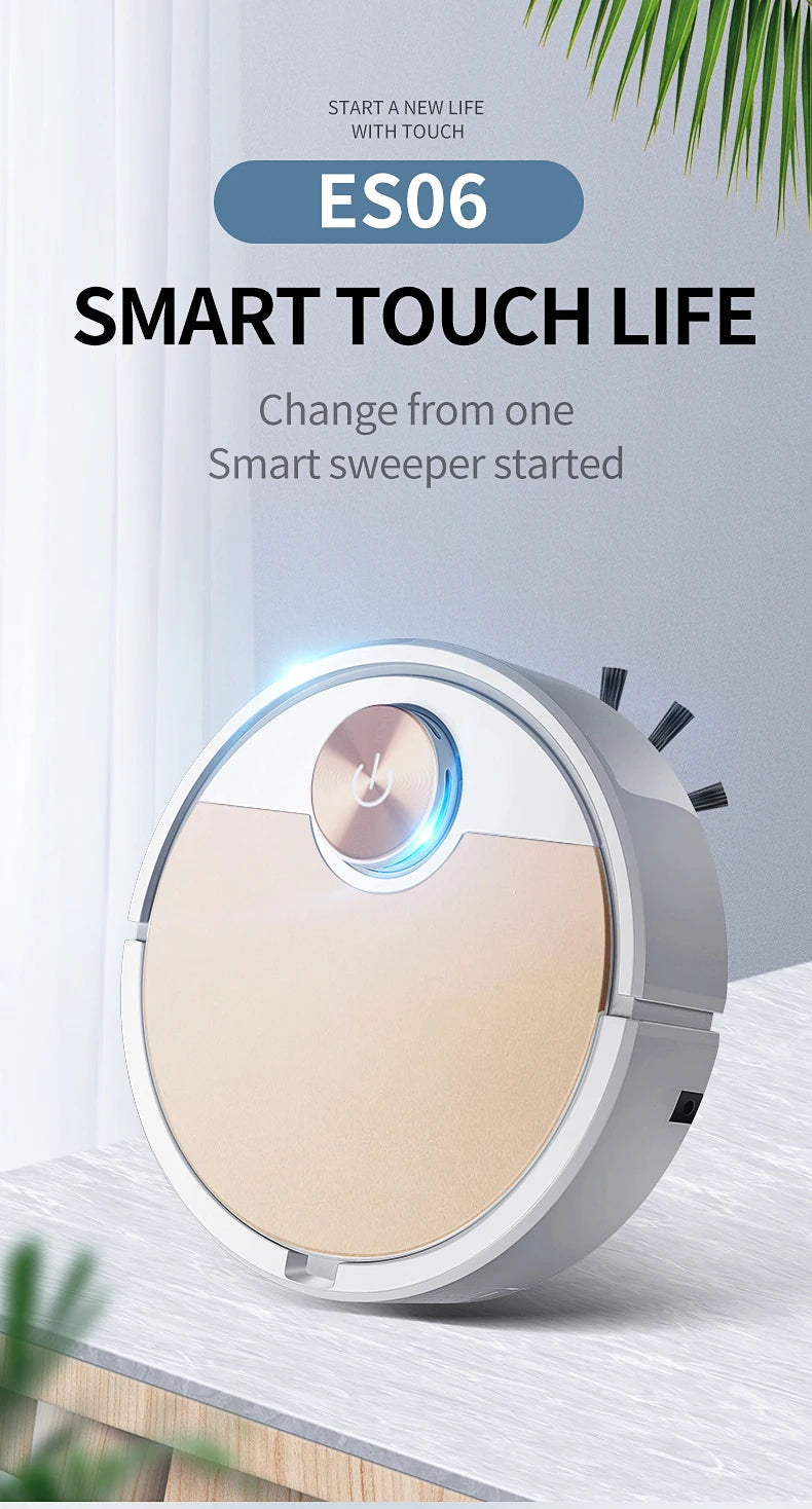 New ES06 Robot Vacuum Cleaner APP Wireless Cleaning Machine Smart Remote Control  Sweeping Floor