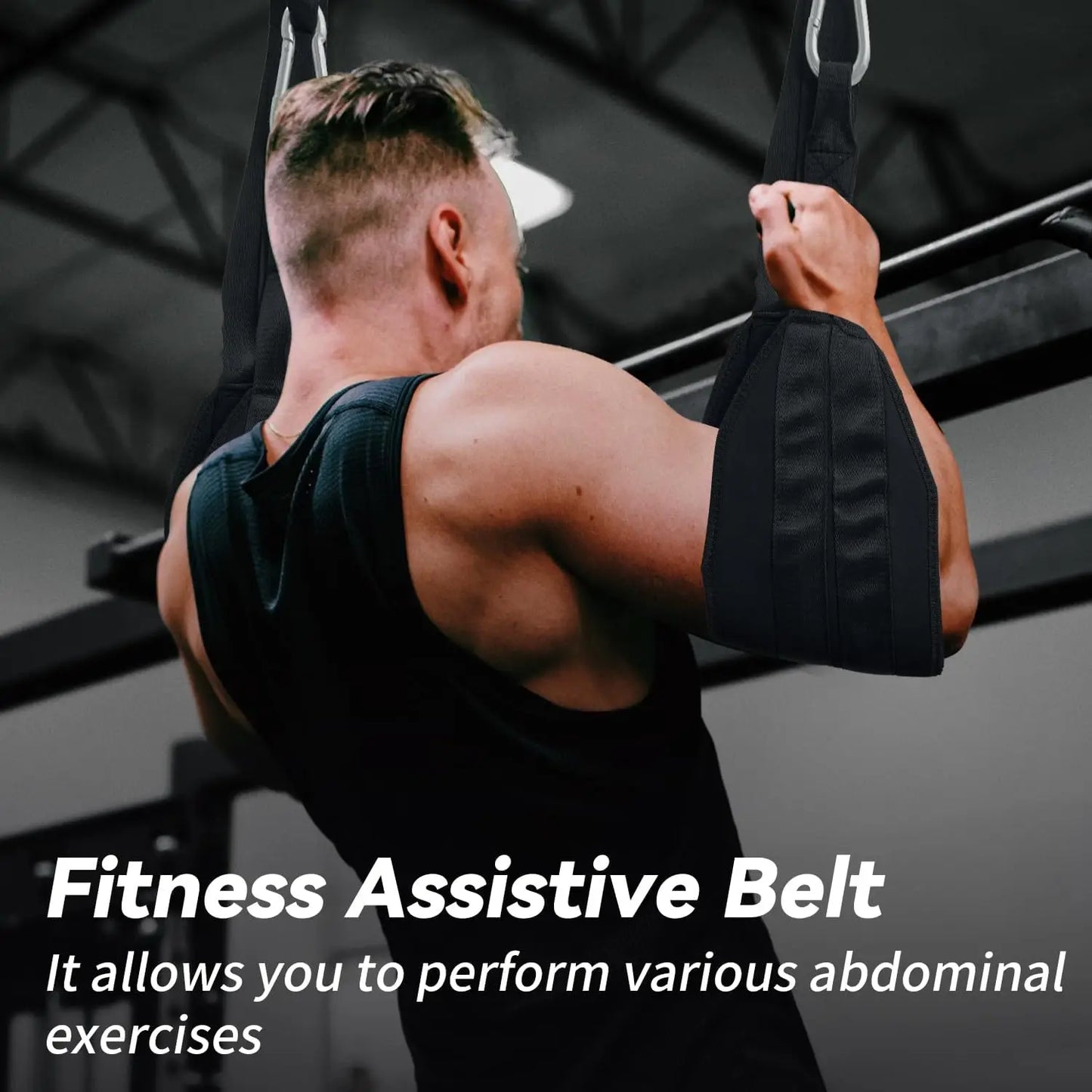 Fitness AB Sling Straps Suspension Rip-Resistant Heavy Duty A Pair for Pull Up Bar Hanging Leg Raiser Gym Home Fitness Equipment