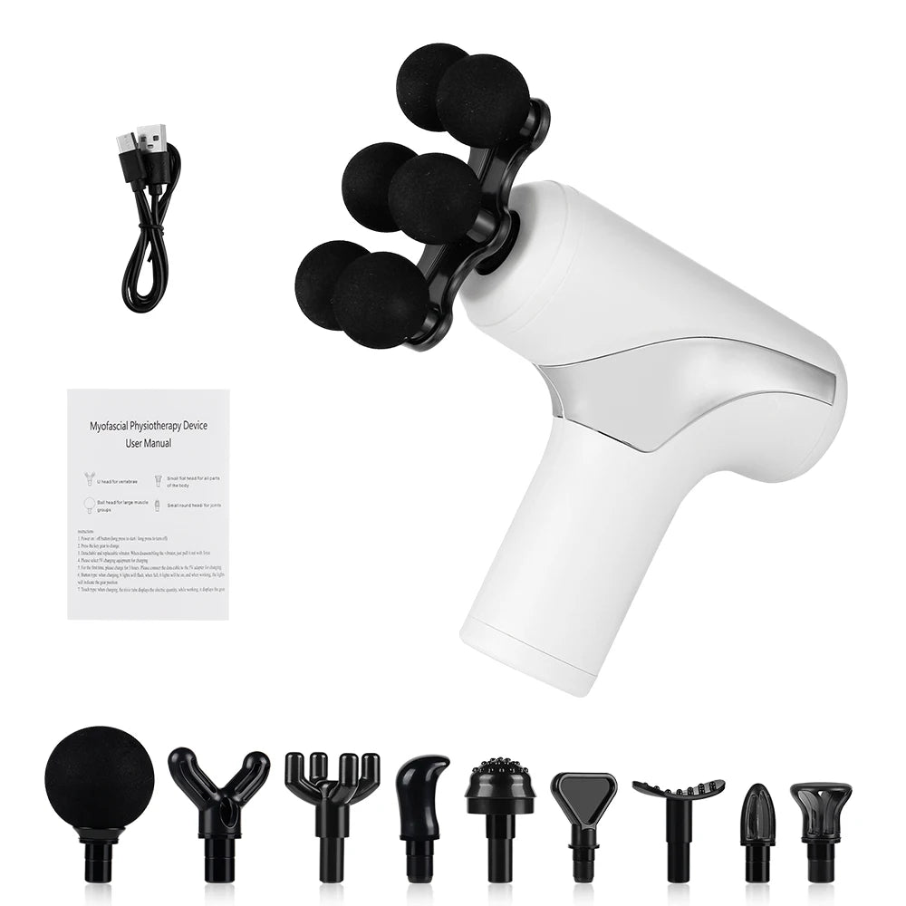 Portable Massage Gun 38 Gears Adjustment Intelligent Pressure Sensing Wireless Massager for Neck Back Leg Body Muscle Massager
