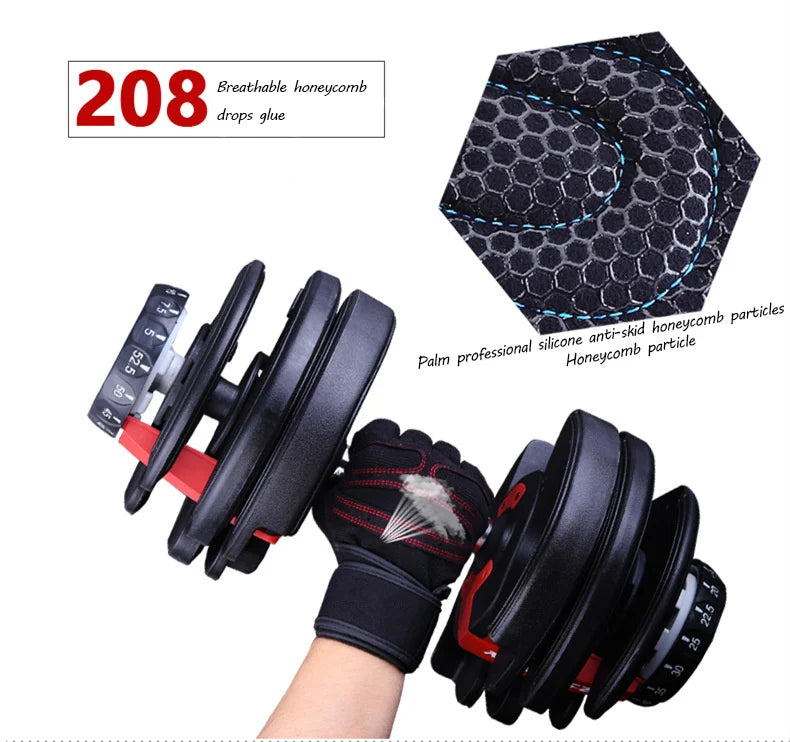 Gym Gloves for Men Women Fitness Weight Lifting Wristband Gloves Body Building Training Sports Exercise Cycling Glove Shockproof