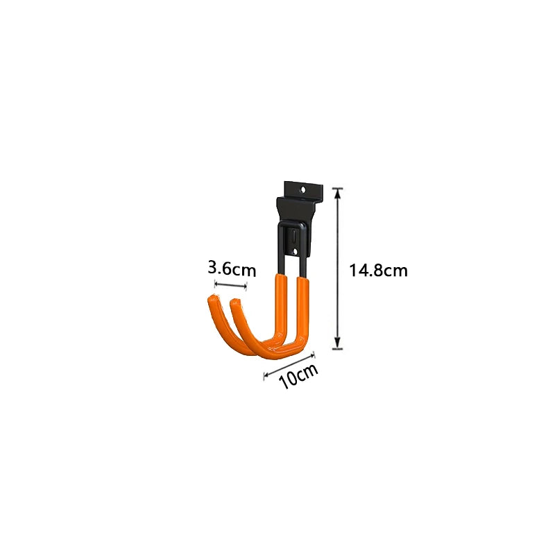 Heavy Duty Metal  Garage Storage Hooks  Wall Mount Non-Slip Coating For Storage For  Bikes  Power Tools Garden  Equipment