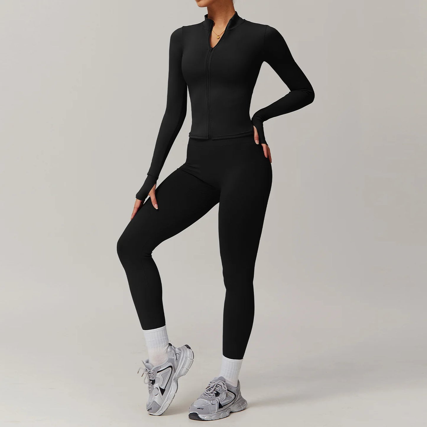 Naked Feeling Yoga Set Women Gym Workout Clothes Padded Sports Bra Outdoor Fitness