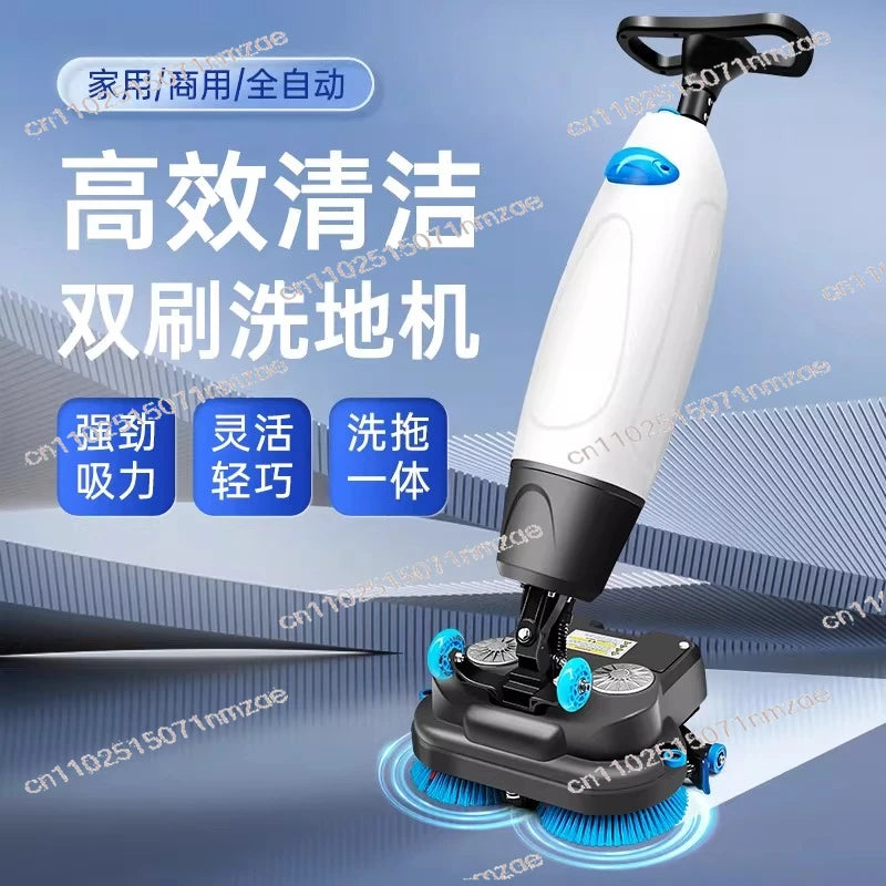 Cordless Automatic Floor Scrubber Battery Powerful Wet and Dry Cleaning Cleaner Mop Household Industry Sweeper Cleaner