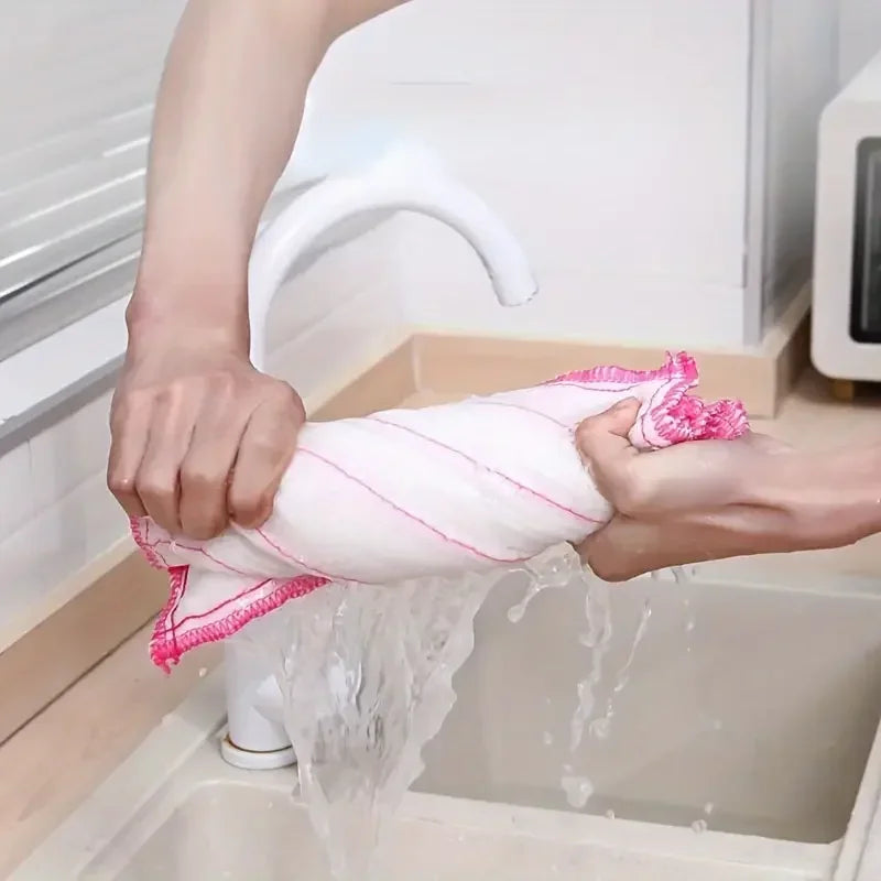 Anti-Oil Kitchen Towel Microfiber Kitchen Cleaning Cloth Super Absorbent Cotton Gauze Dish Cleaning Towels Kitchen Accessories