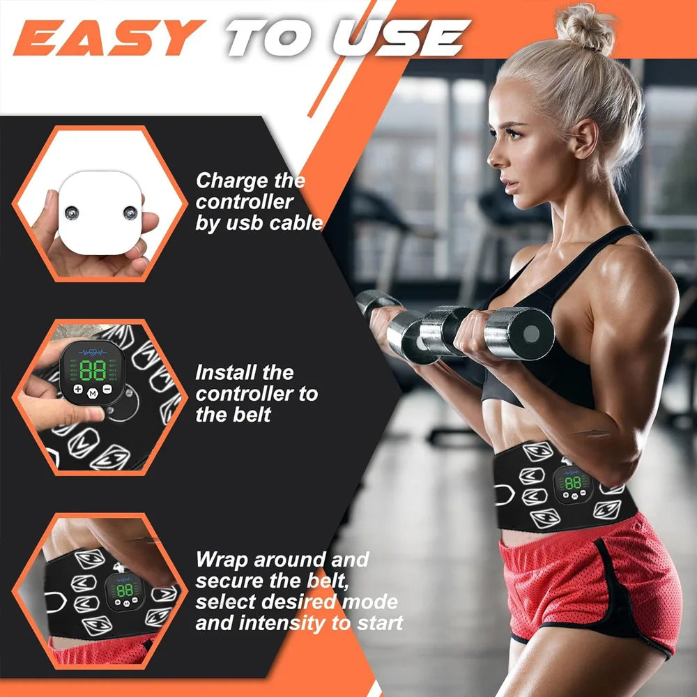 Abdominal Massager Waist Belt Fitness Equipment Muscle Toner Training