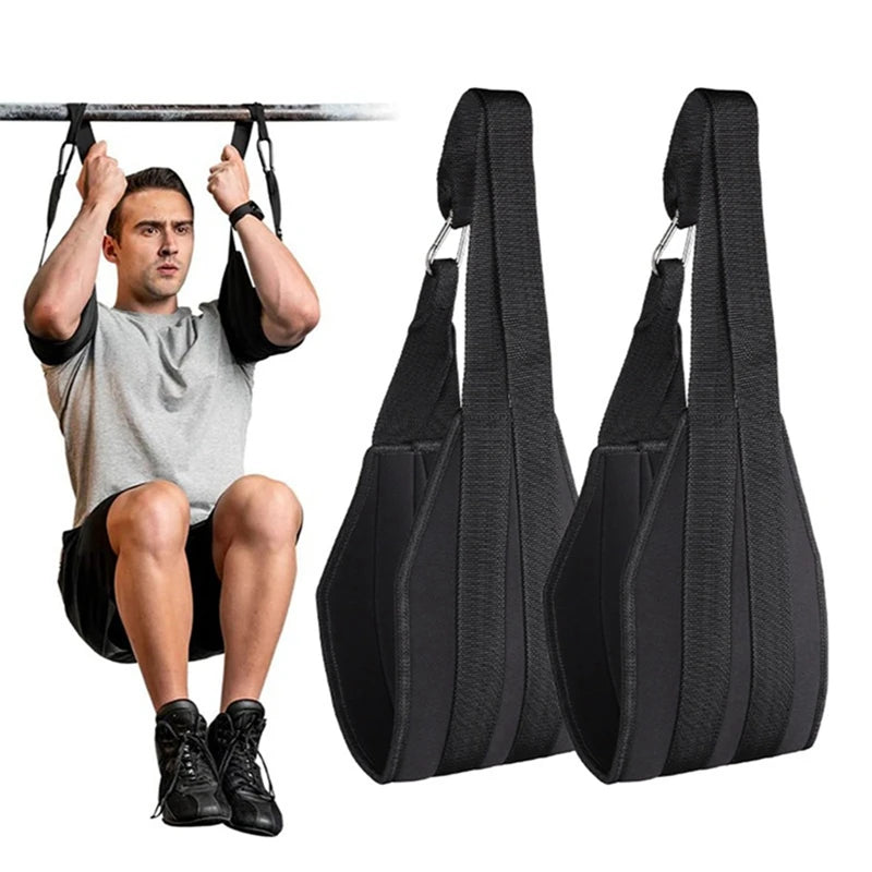 Fitness AB Sling Straps Suspension Rip-Resistant Heavy Duty A Pair for Pull Up Bar Hanging Leg Raiser Gym Home Fitness Equipment