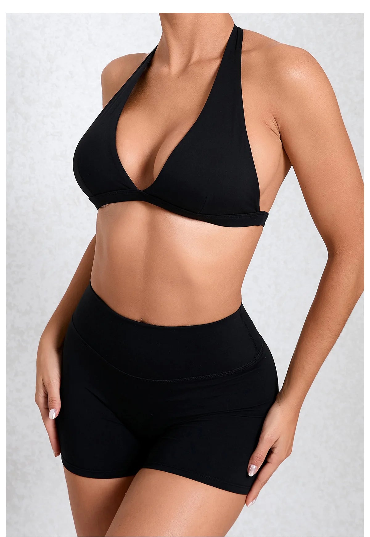 Workout Set for Women Quick Dry Yoga Outfit Seamless Sports Bra High Waist Gym Leggings with Pockets Running Fitness