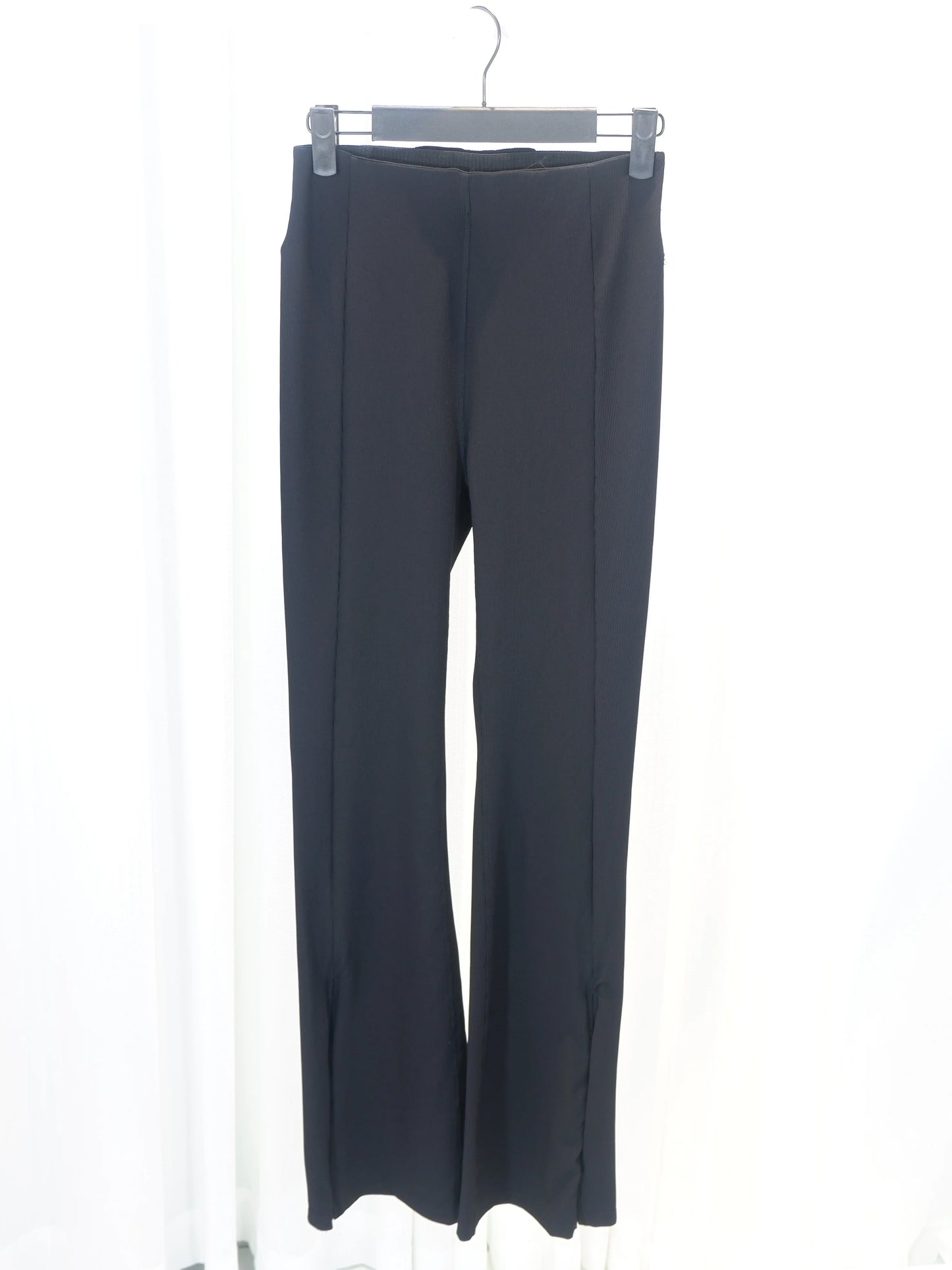 Yoga Pants for Women, High-Waisted, Ribbed, Flared, Comfortable