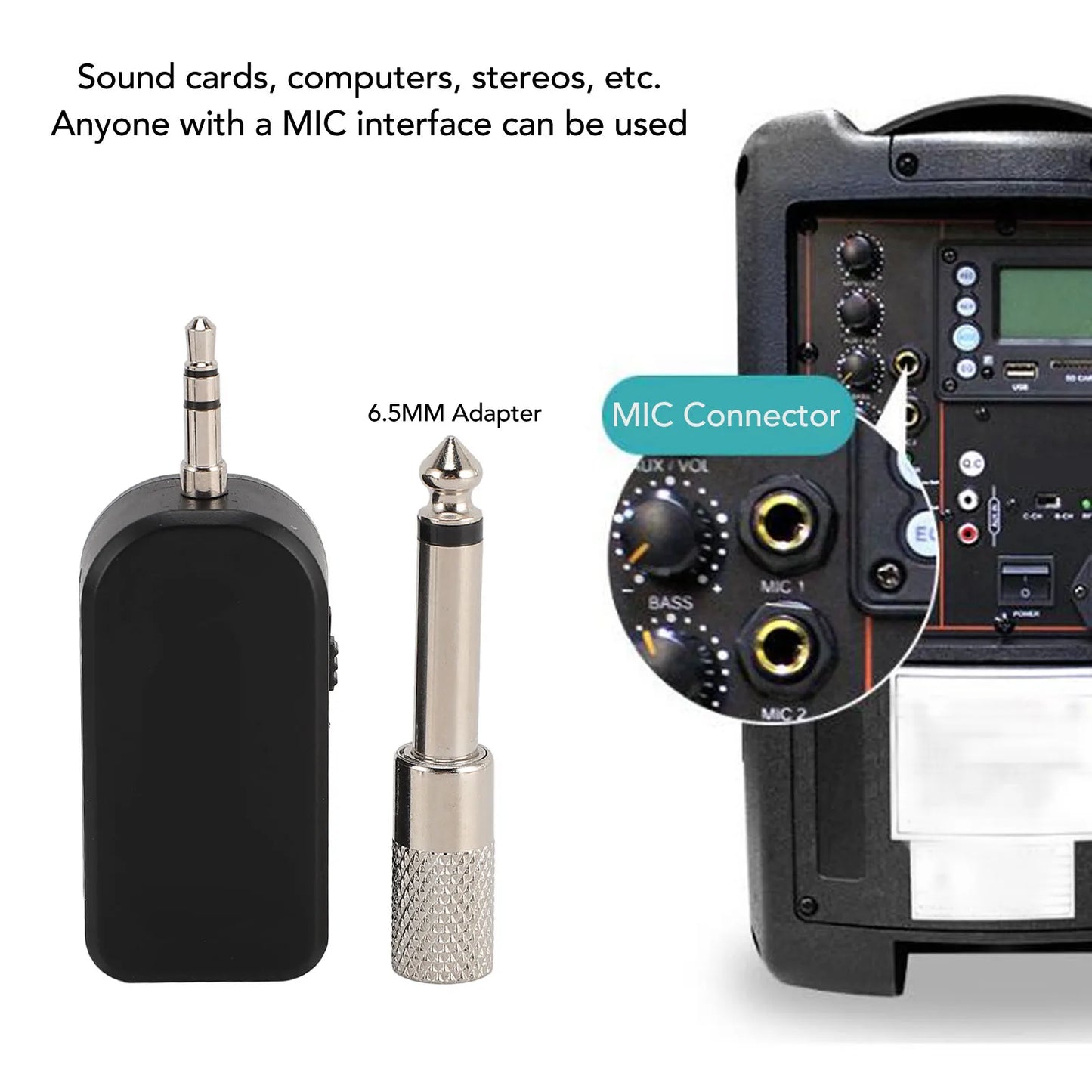 Wireless Instrument Microphone 2.4G Wireless 360° Rotation Guitar, Violin, Accordion, Guzheng Performance Wireless Microphone