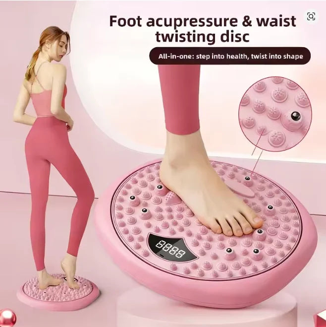 Multifunctional Exercise Waist Twisting Foot Massage Waist Torsion Disc Fitness Equipment slimming Digital Display Twisting Disc