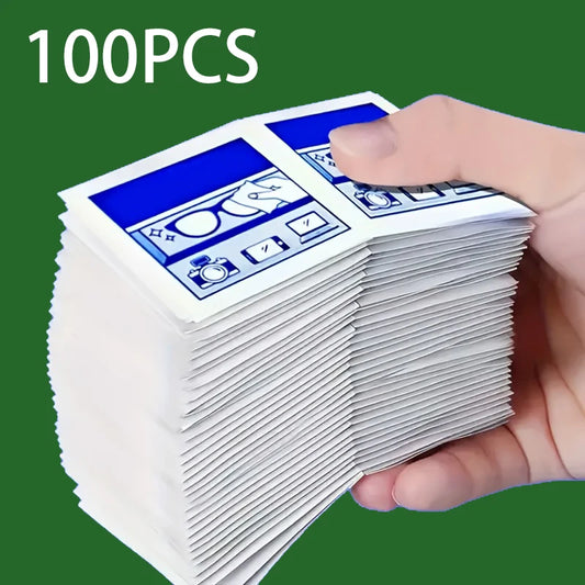 100 Disposable Eyeglass Cleaning Wipes - Individually Packaged, Suitable for Eyeglasses, Smartphones, Tablet Screens - Special for Sensitive Surfaces, No Residue, Phone Screen Cleaning