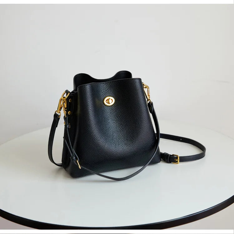 Fashion PU leather Women Handbags Large Capacity Fashion female Bucket Shoulder Bag Elegance ladies messenger bag burgundy totes
